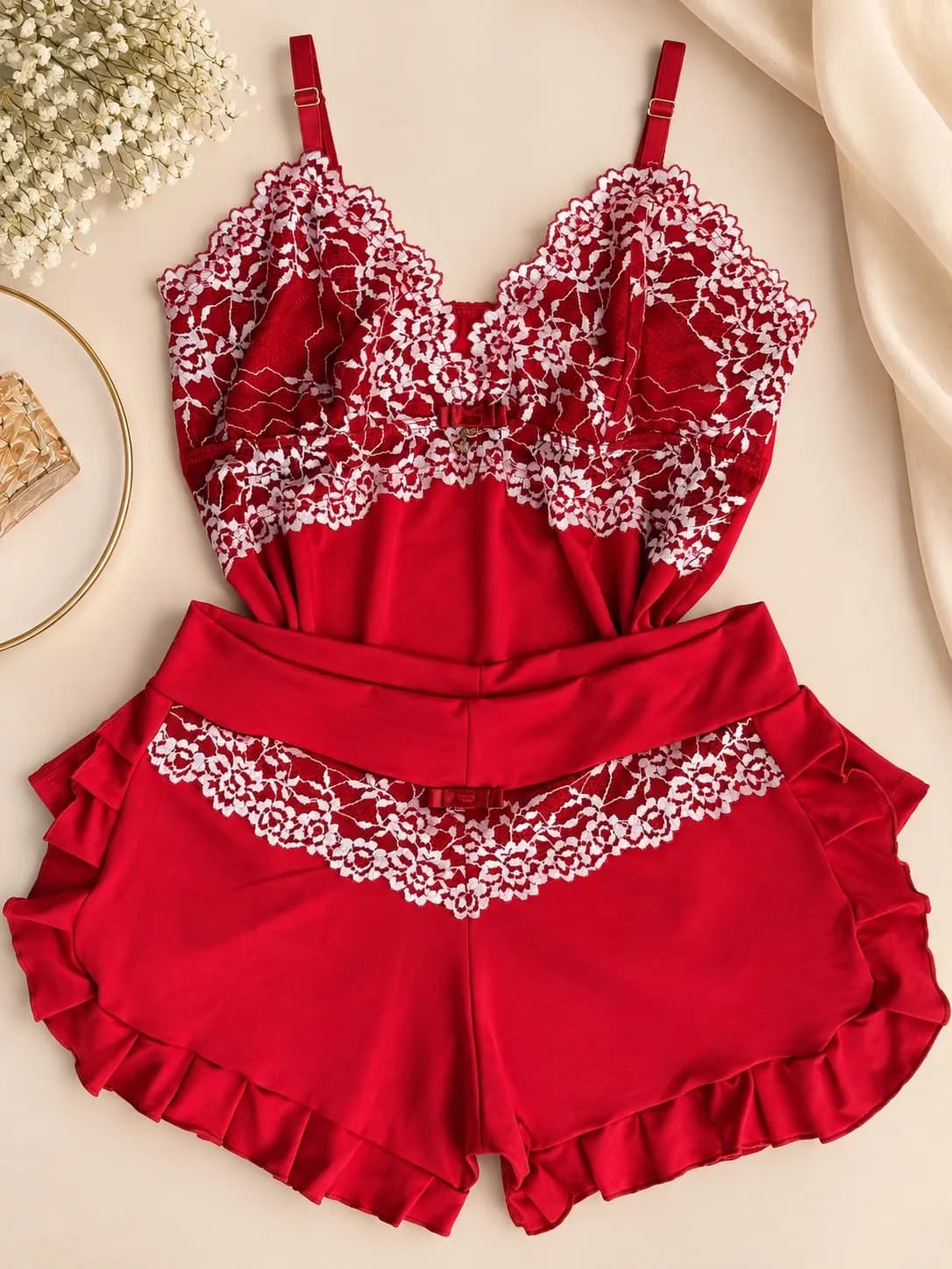 Baby Doll Babadinho Diamante — Vermelho