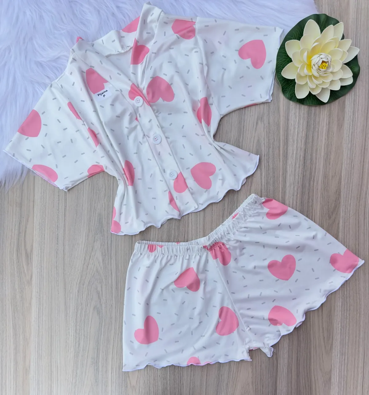 Baby Doll Cropet — Coração Rosa