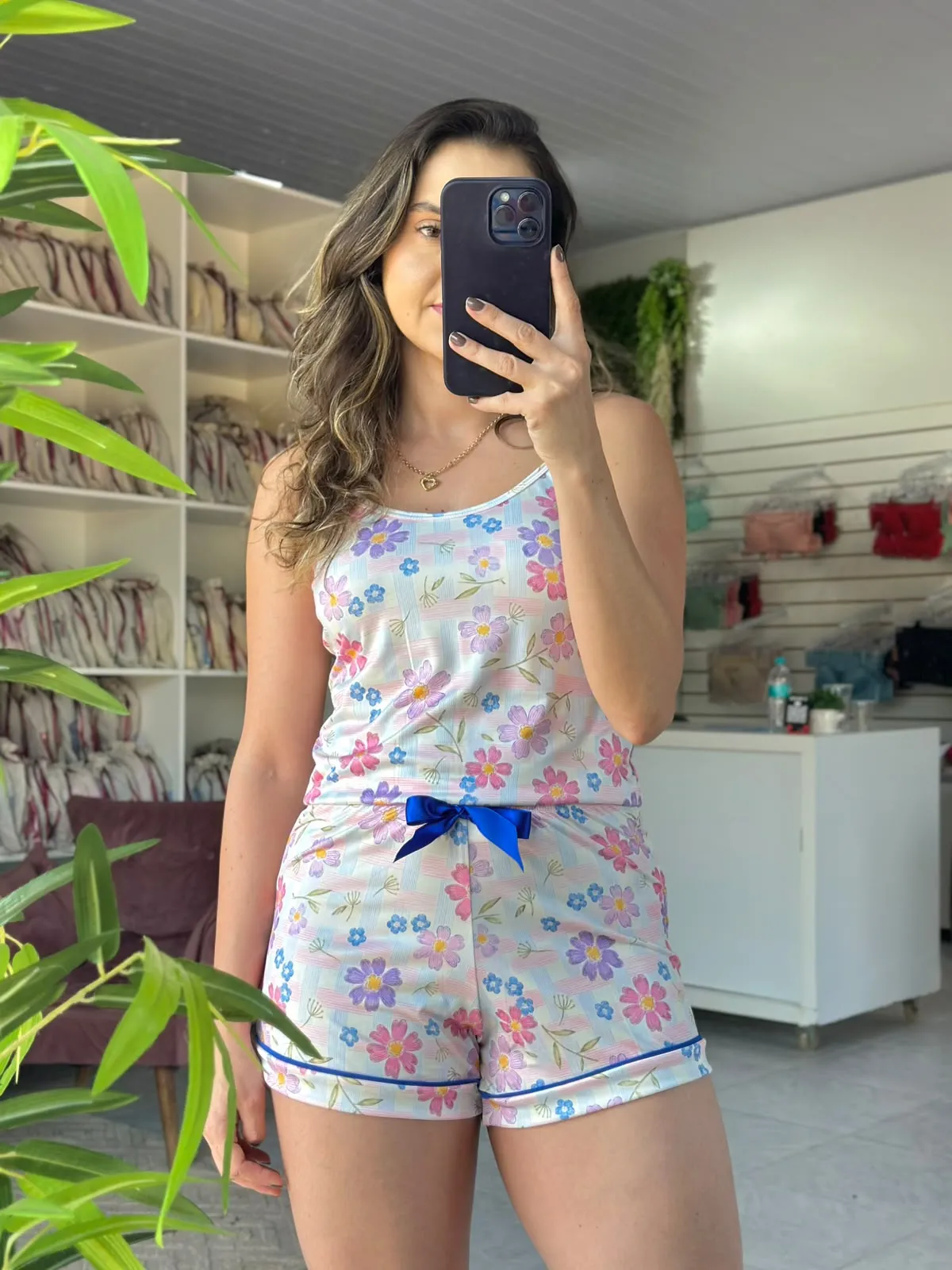 Baby Doll Luciana — Floral Lilás