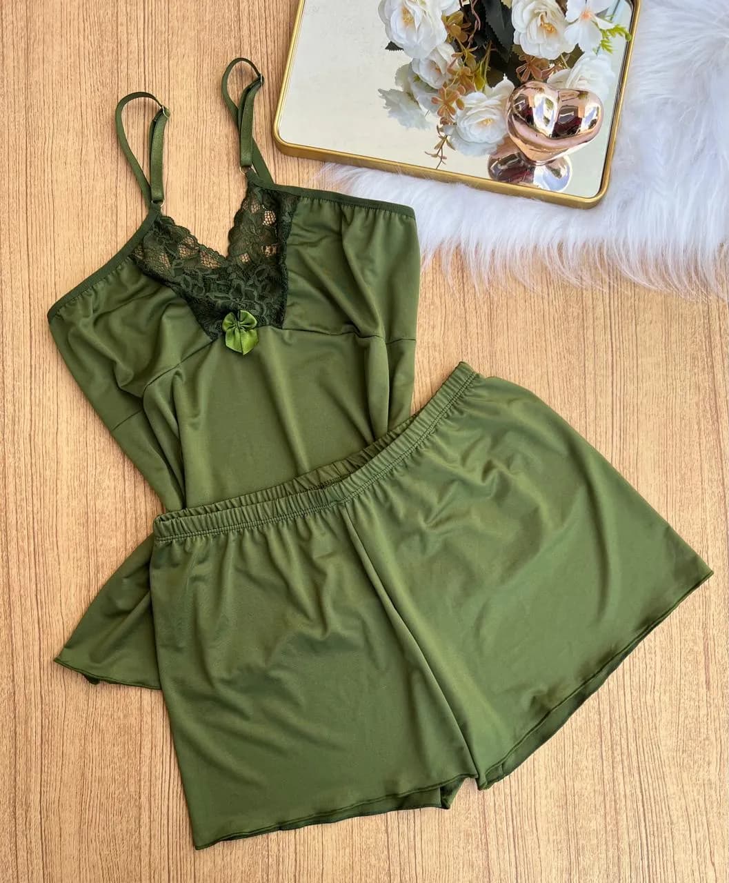 Baby Doll Mônica — Verde Militar