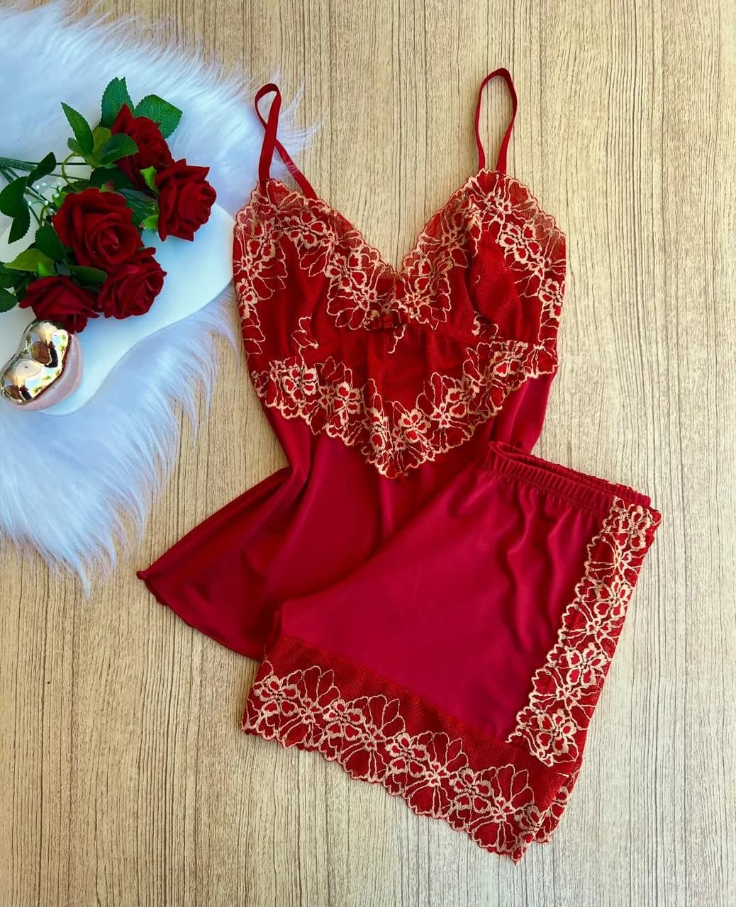 Baby Doll Triângulo — Vermelho