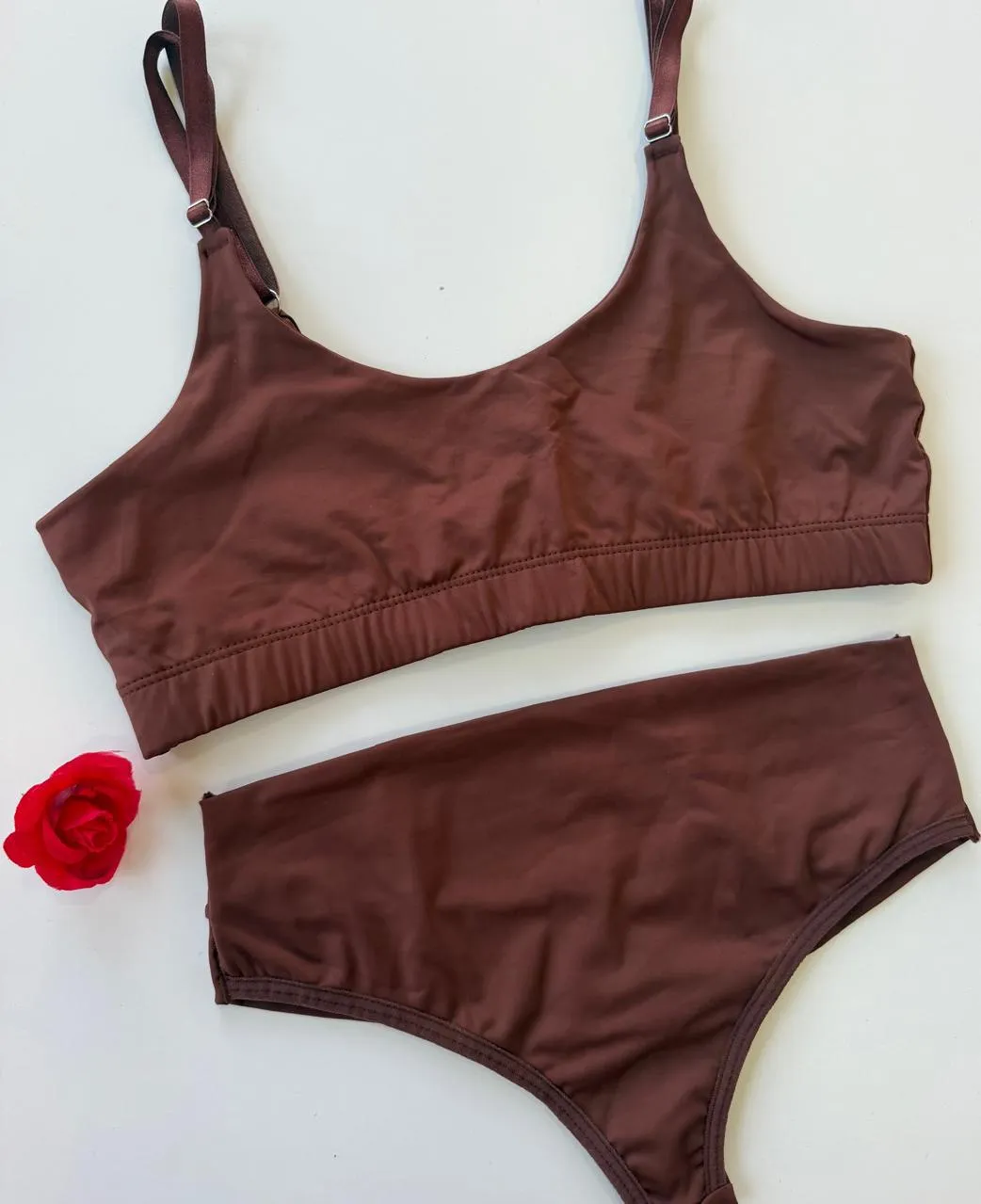 Conjunto Sem Bojo Reforçado — Chocolate