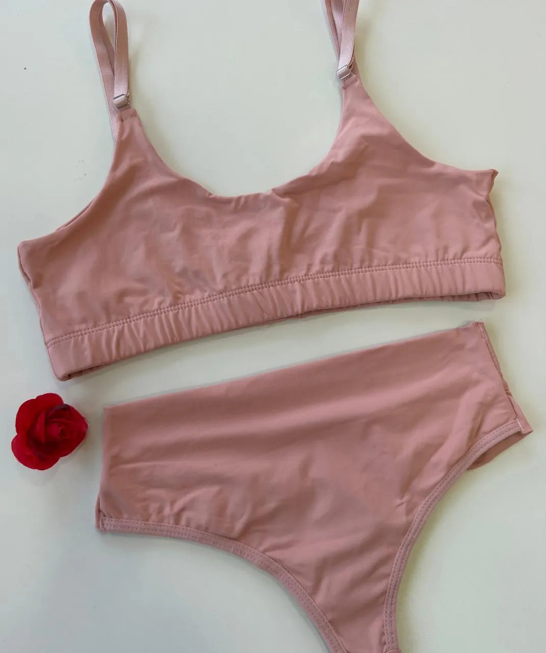 Conjunto Sem Bojo Reforçado — Rosê
