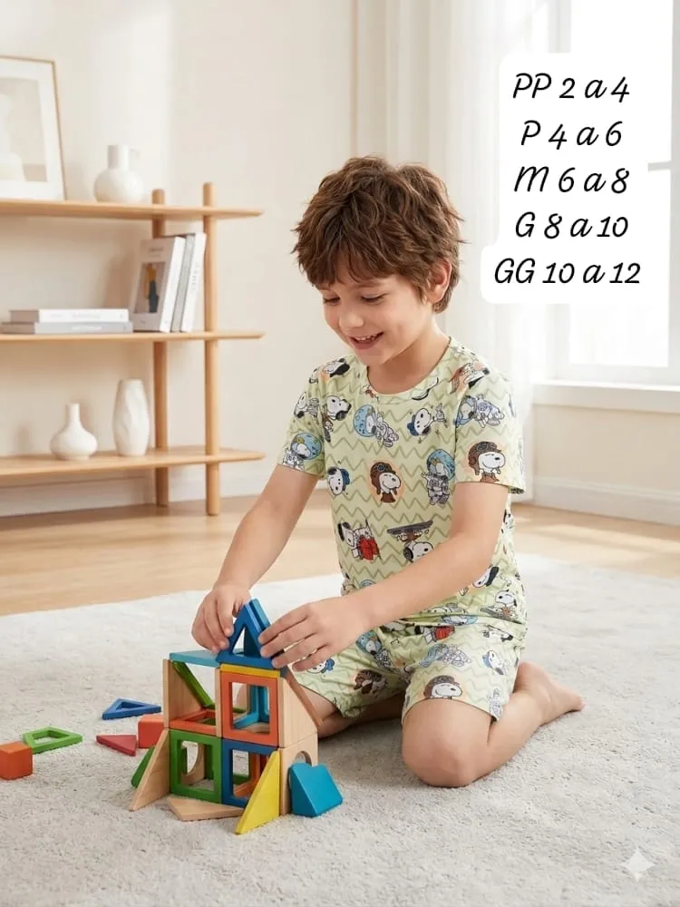 Pijama Infantil Menino — Super-heróis Cinza