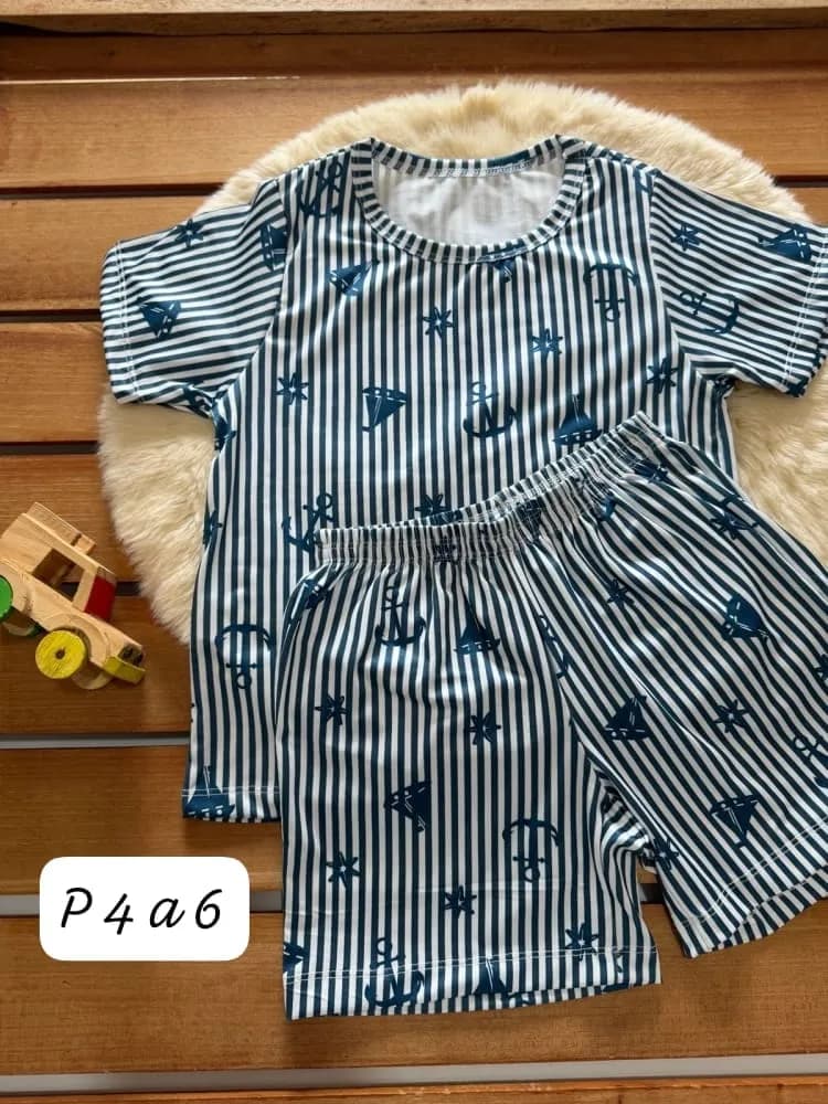 Pijama Infantil Menino — Listrado Náutico