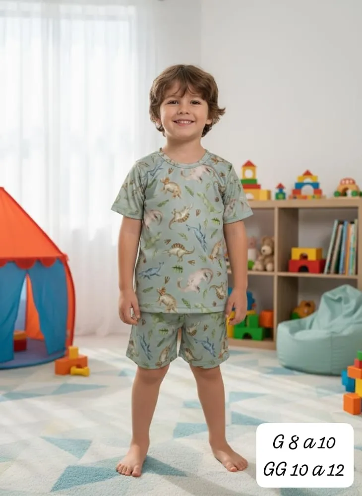 Pijama Infantil Menino — Estampa Cinza