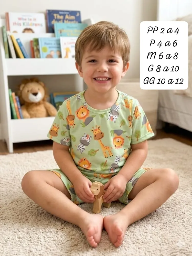 Pijama Infantil Menino — Leãozinho Bege