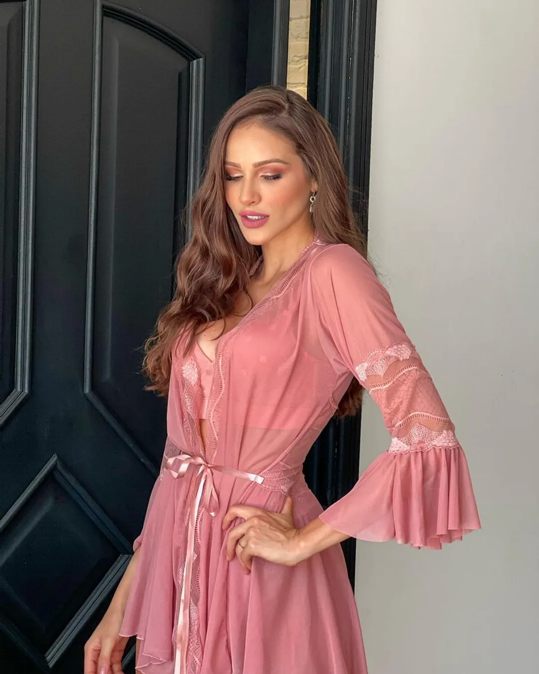 Robe de tule rosê