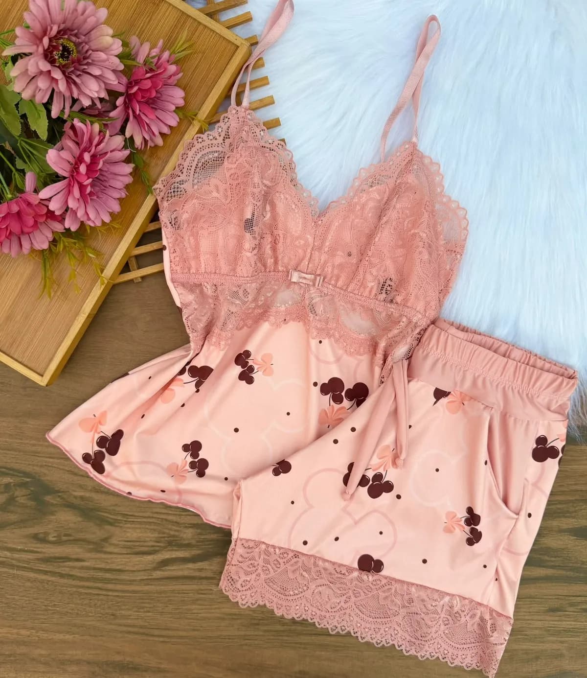 Baby Doll Bolsinho — Rosê Estampado