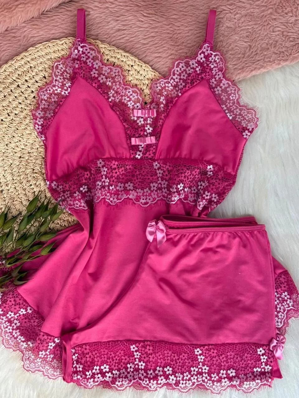 Baby Doll Diamante Borboleta — Pink