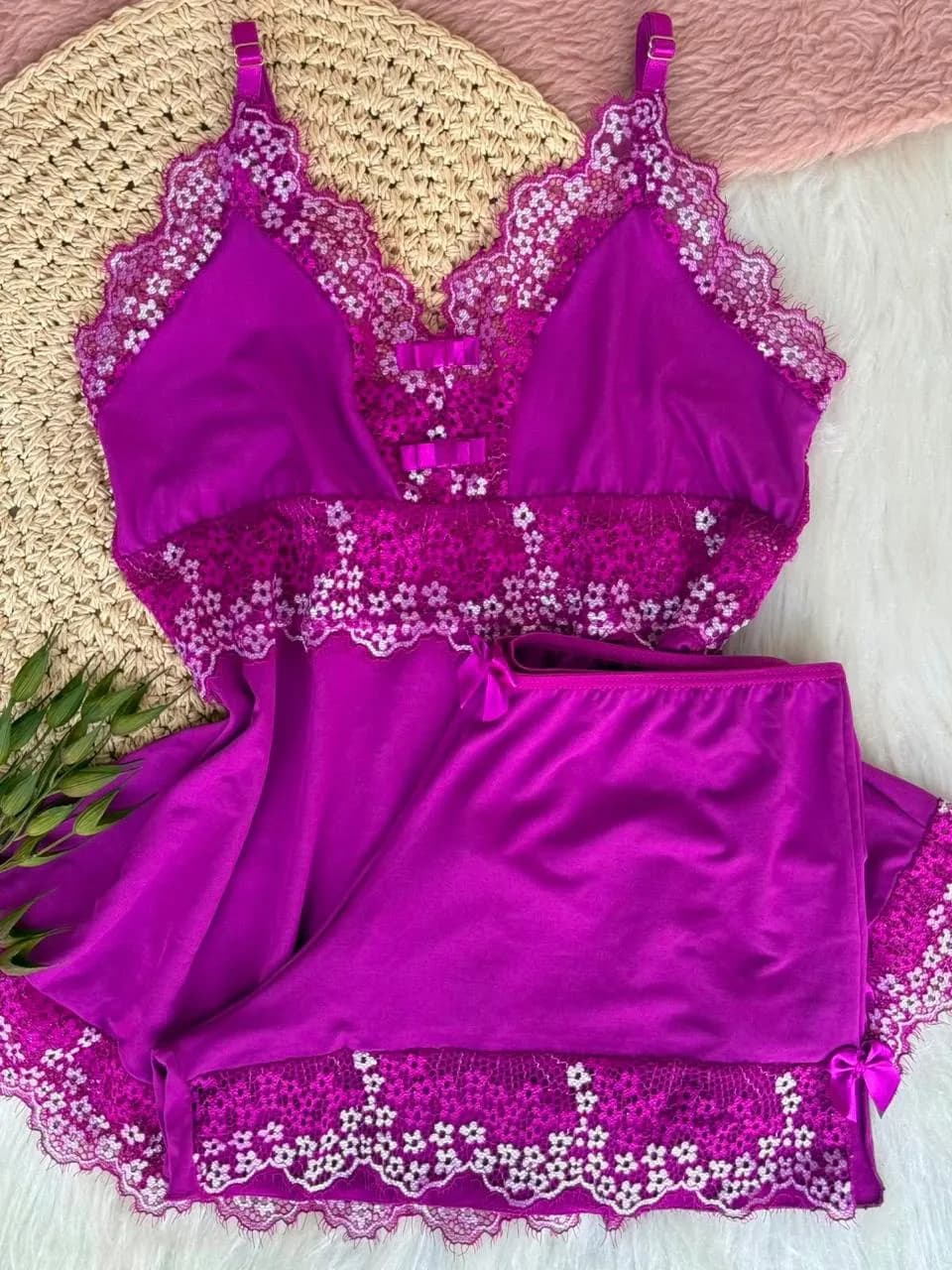 Baby Doll Diamante Borboleta — Roxo