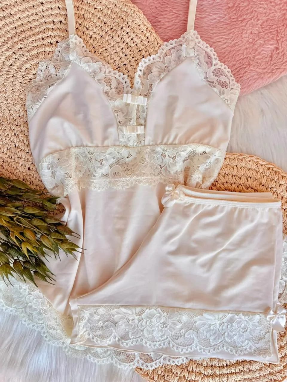 Baby Doll Diamante Borboleta — Off White