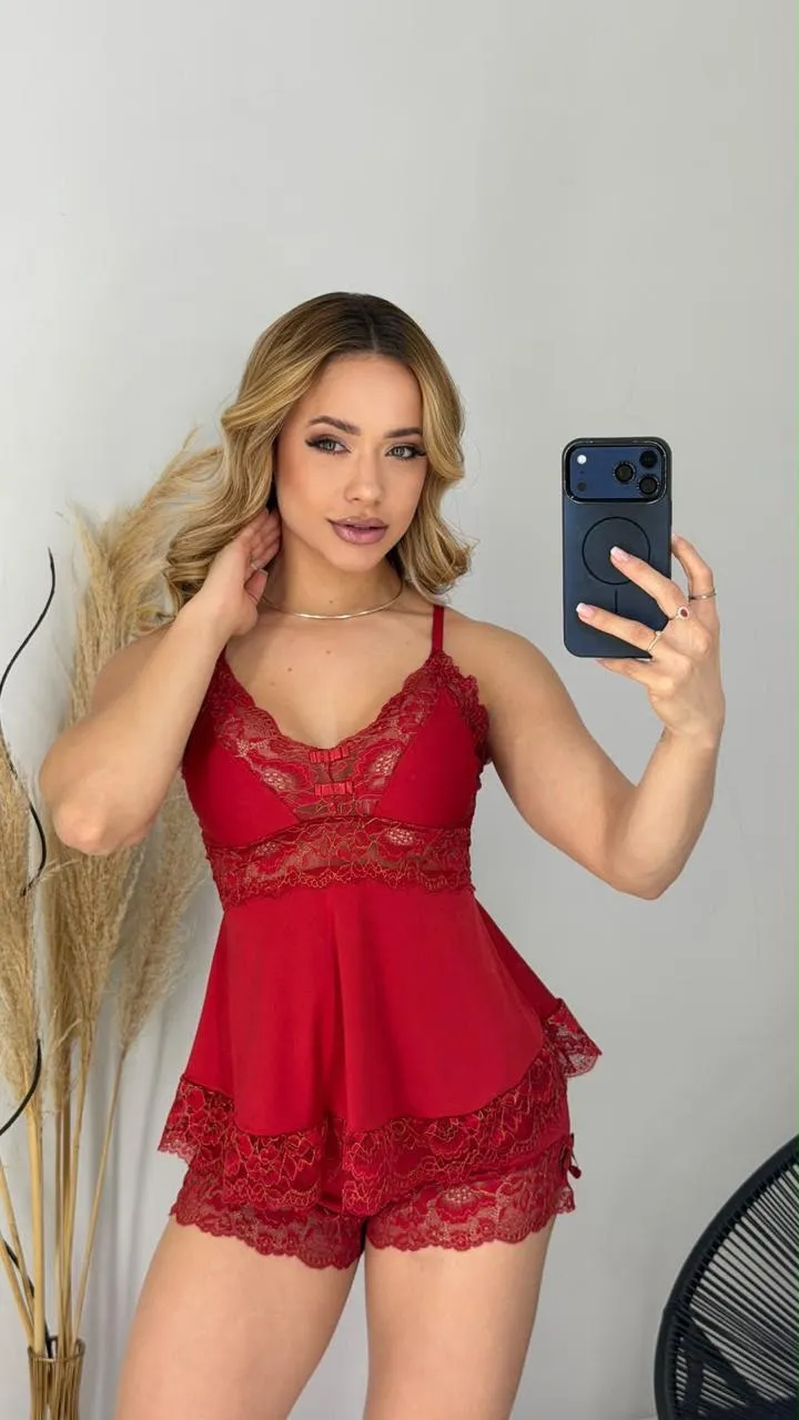 Baby Doll Diamante Borboleta