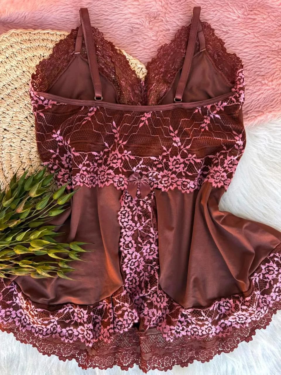Baby Doll Diamante Borboleta — Malva