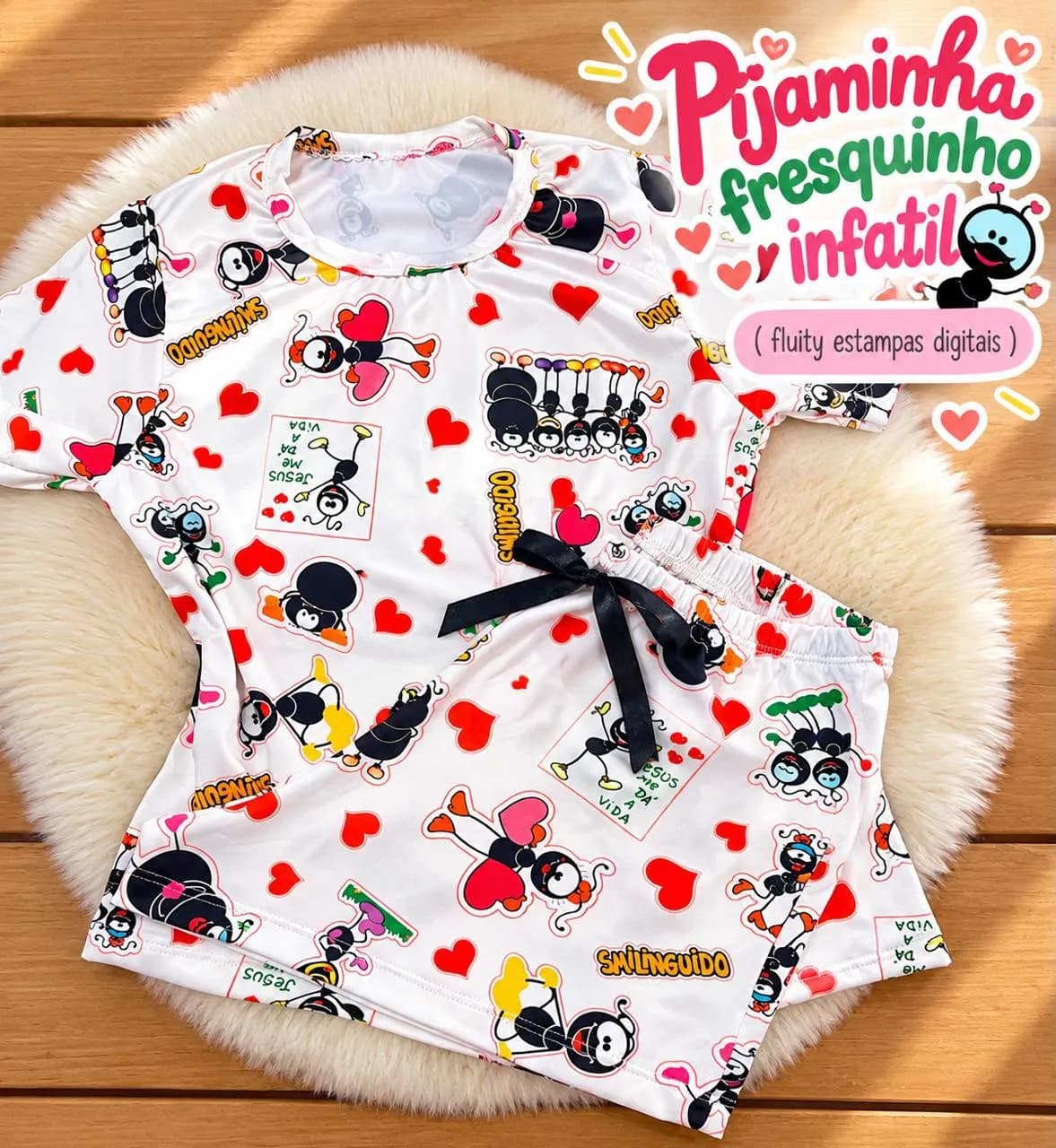 Baby Doll Infantil — Personagens Branco