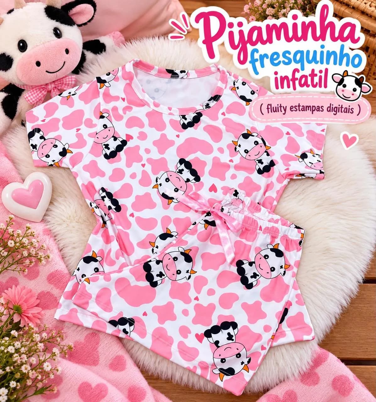 Baby Doll Infantil — Vaquinha Rosa